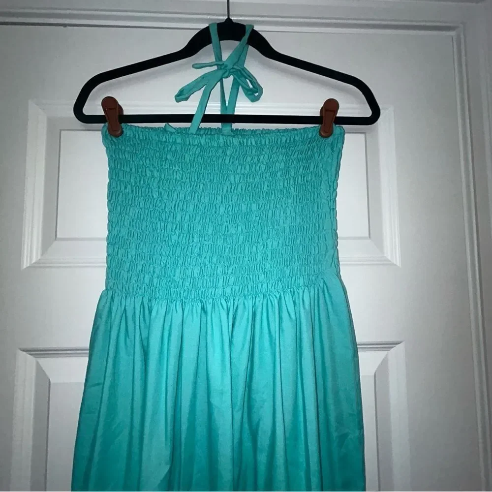 La Leela Smocked Halter Maxi Dress